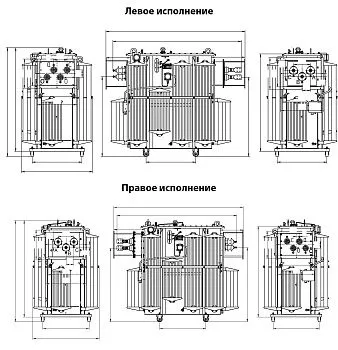 Фото чертежа ТМГФ 1000/6/0,4 Фото чертежа ТМГФ 1000/6/0,4